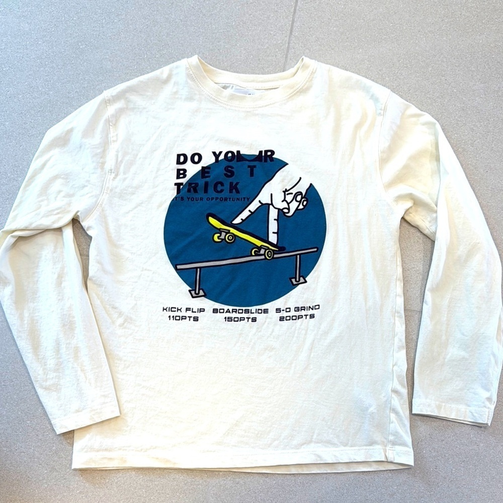 Zara Kids Skateboard Long Sleeve Top!